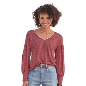 Sundance Mariner Journey Striped Linen Top size S